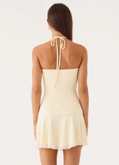 Vittoria Mini Dress - Baby Yellow