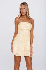 Easy Outfit Moment Strapless Mini Dress Yellow