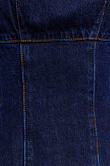 Cosmala Denim Long Sleeve Mini Dress - Indigo Blue