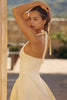 lemon cotton halter neck midi sundress