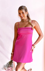 Chantell Hot Pink Mini Dress
