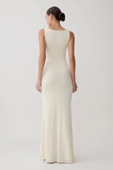 Tarna Sleeveless Slinky Maxi Dress - Bone
