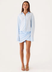 Galilea Shirt Mini Dress - Blue