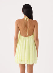 Alicelle Halter Mini Dress - Yellow