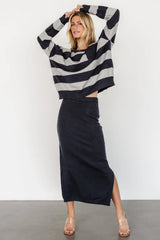 Carlotta Sweater + Skirt Set | Midnight + Gray