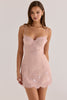 Soraya blush custom hand beaded embellished mini dress - limited edition