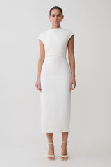 Lorena Cotton Midi Dress - White