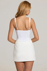 Embellished Corset Mini Dress  in White