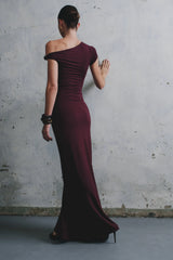 Tamsin Short Sleeve Modal Maxi Dress - Mahogany