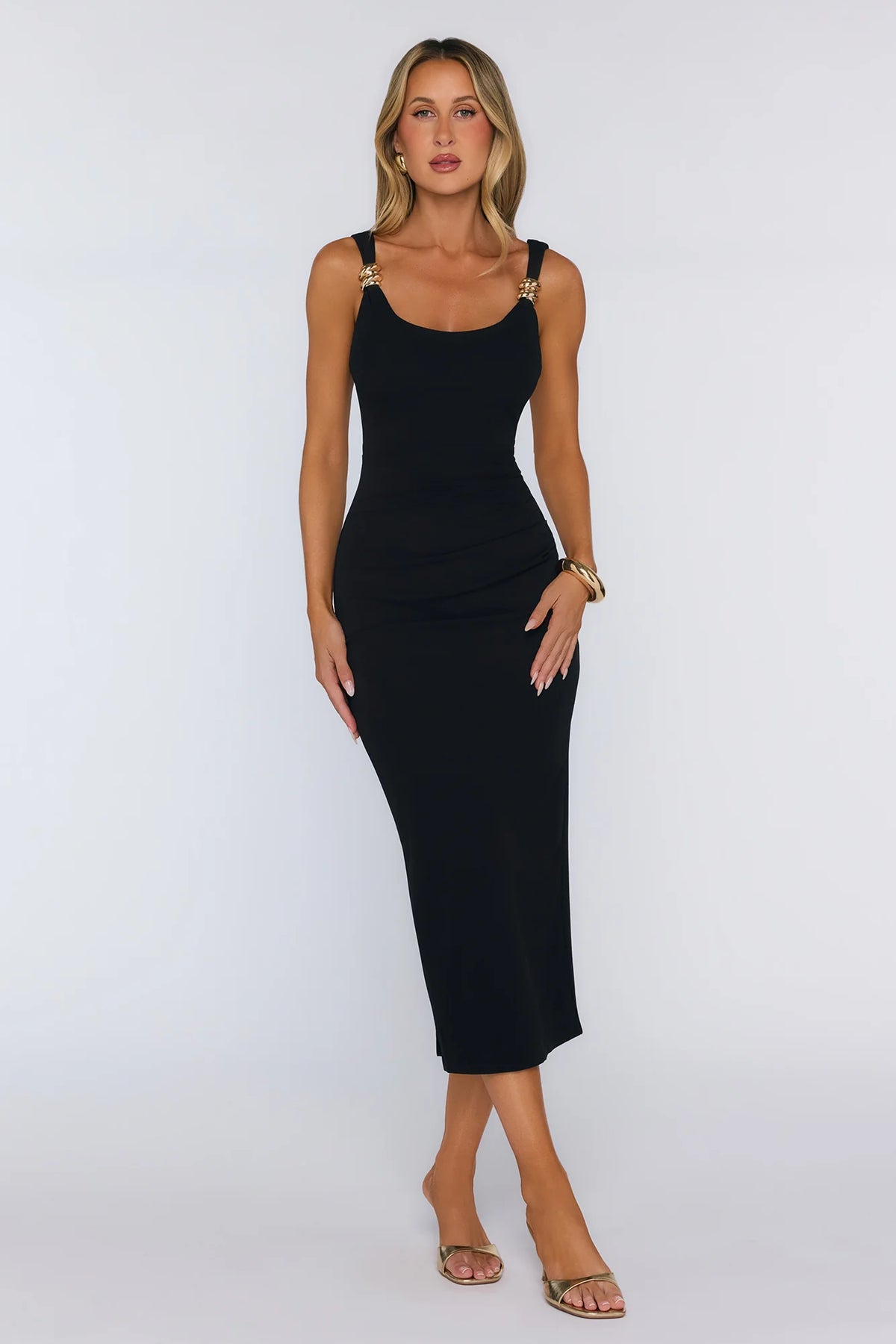 Looks Like Success Midi Dress Black
