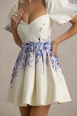 Tapia | Wisteria Print Belted Mini Dress