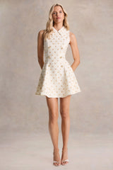 Little Star | Cream Embellished Boucle Tailored Mini Dress