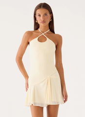 Vittoria Mini Dress - Baby Yellow