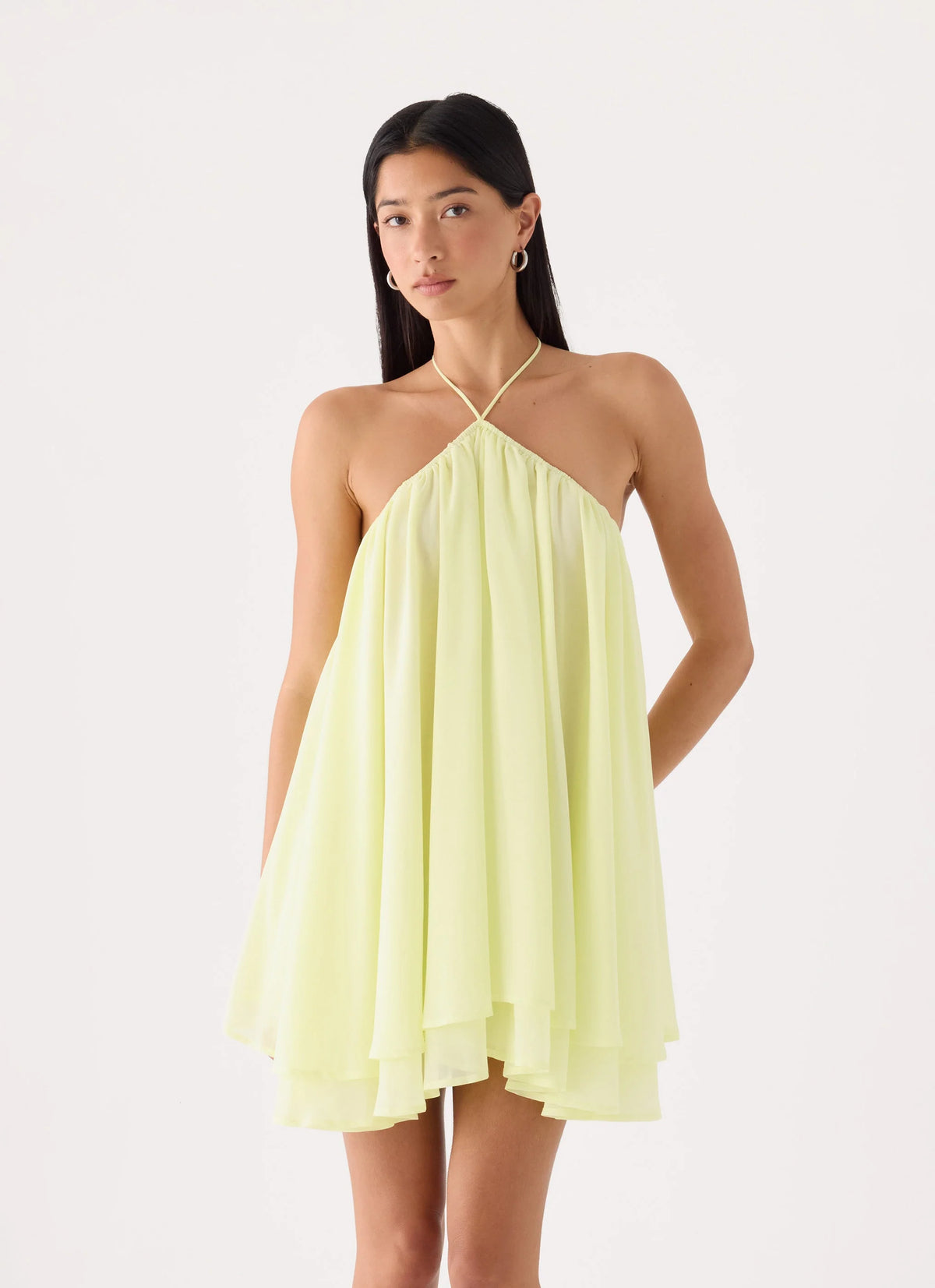 Alicelle Halter Mini Dress - Yellow